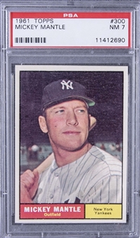 1961 Topps #300 Mickey Mantle – PSA NM 7
